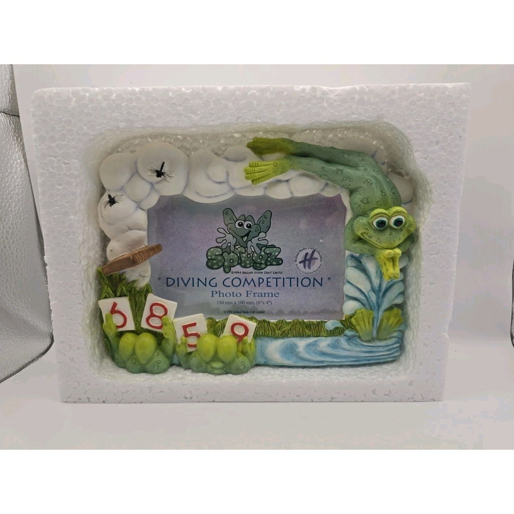 Vintage 1994 Sprogz Frogs Collection "HIGH DIVER" Picture Frame. New in‎ Box